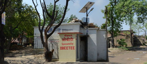 Obeetee has installed 60 solar streetlights and built 75 toilets in Gopepur village.